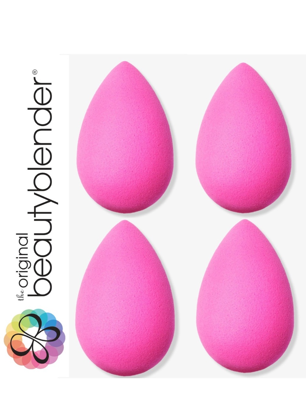 Beautyblender Original Pink Sponge 4 Pack Authentic – no retail packaging